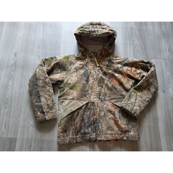 Cabelas Boys Insulated Camouflage Hooded Jacket MM - Picture 1 of 5